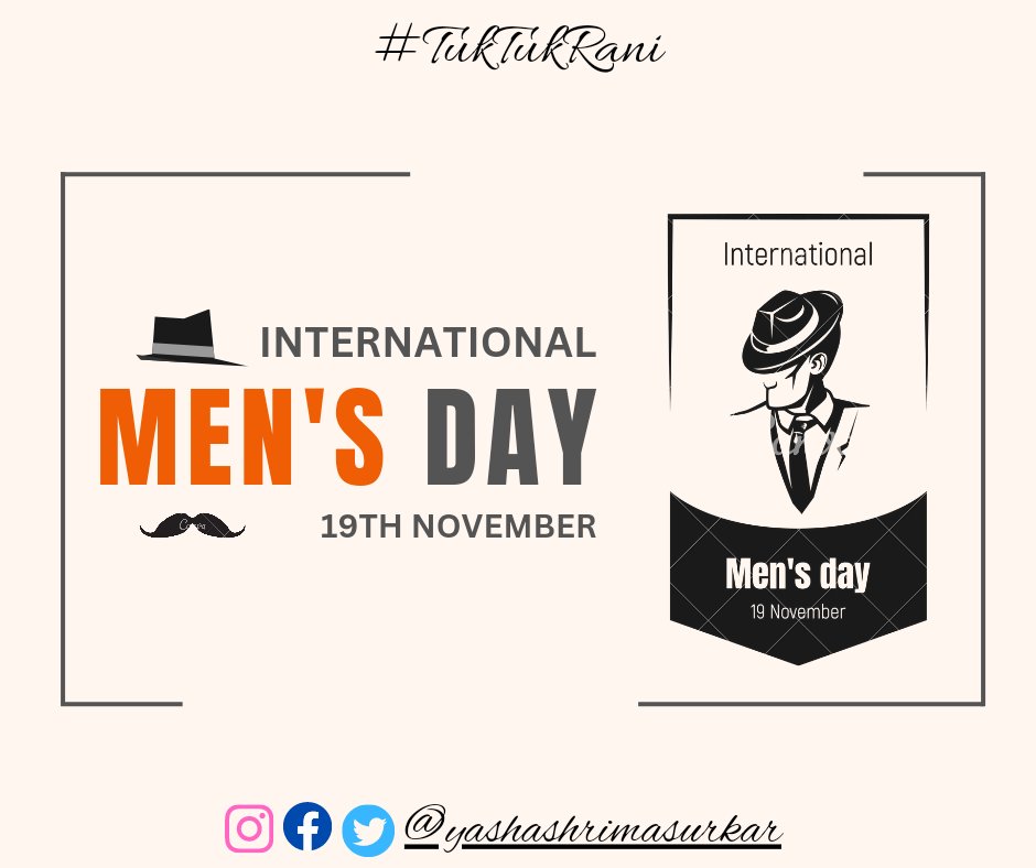 Dear men, you are loved, appreciated and cared for today and always. Happy International Men’s Day.❤️
#TukTukRani  
. 
. 
.
#BiggBossMarathi4 #voot
#colorsmarathi #TukTukRani #GirlWithBlueAuto  #YashashriMasurkar #BindasMulgi  #RangManalaBhidnare #AllIsWell