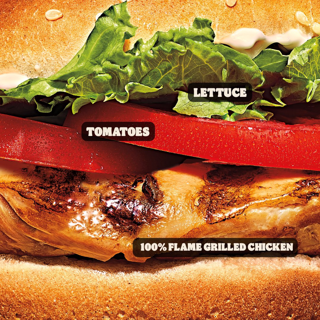 Chicken Whopper, a close up