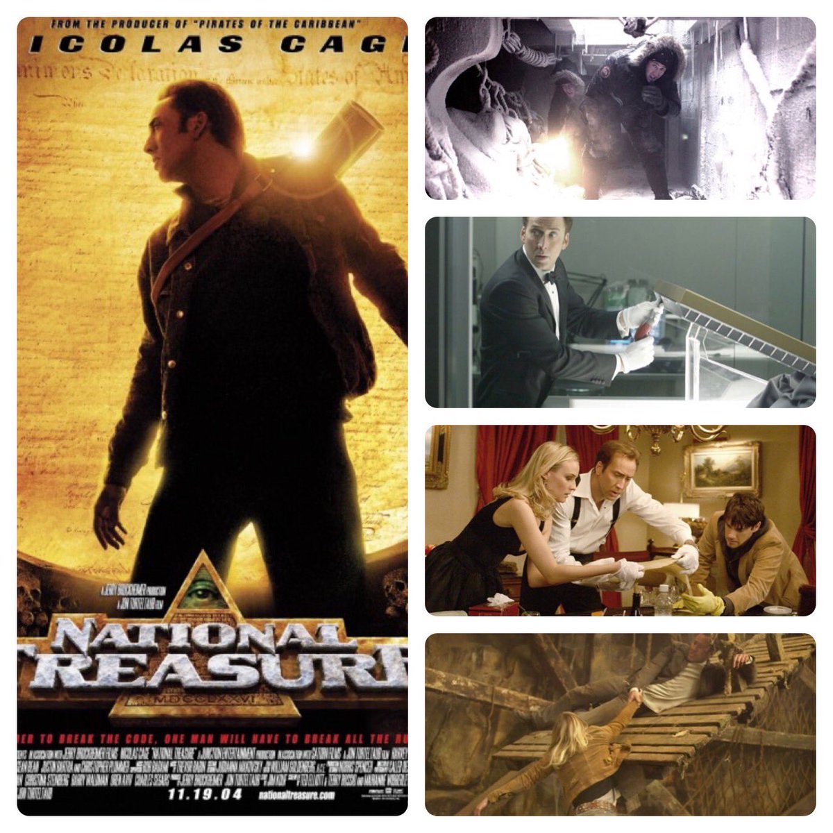 National Treasure celebrates it's 18th anniversary today 
#nationaltreasure #nationaltreasuremovie #nicolascage #nicolascagemovies  #nicolascagefilms  #nicolascagefan #jonturteltaub #jerrybruckheimer #jerrybruckheimerfilms #disney #waltdisneystudios #waltdisneypictures