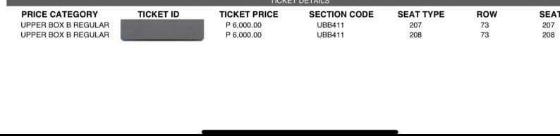 hyempoca's tweet photo. wtt lft blackpink born pink manila bulacan ph

HAVE:
(2) day 2 ubb reg 411 row 73
(1) day 2 VIP SC

WANT: 
(2) day 1 ubb reg any row pero section 410-412 
(1) day 1 VIP SC https://t.co/SizVZ2sqxx