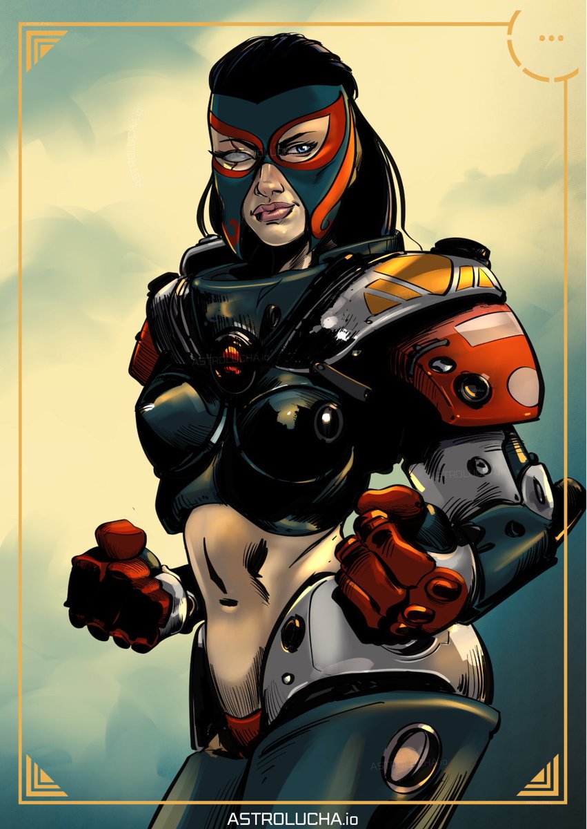NFTmaniaMx's tweet photo. @astrolucha acaba de revelar el arte de su colección de #NFTs y una de las Astroluchadoras favoritas tiene un parecido a @karelyruiz_mx ¿Que piensan ustedes? https://t.co/ttTTxImkfJ