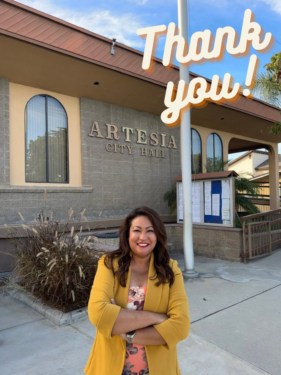 Many have asked &amp; as top vote getter- I’m humbled and express my sincerest gratitude to the residents of Artesia who have shown to continue to trust me as a Member of the Artesia City Council. Serving the residents of the city I love is one of the greatest honors of my lifetime.
