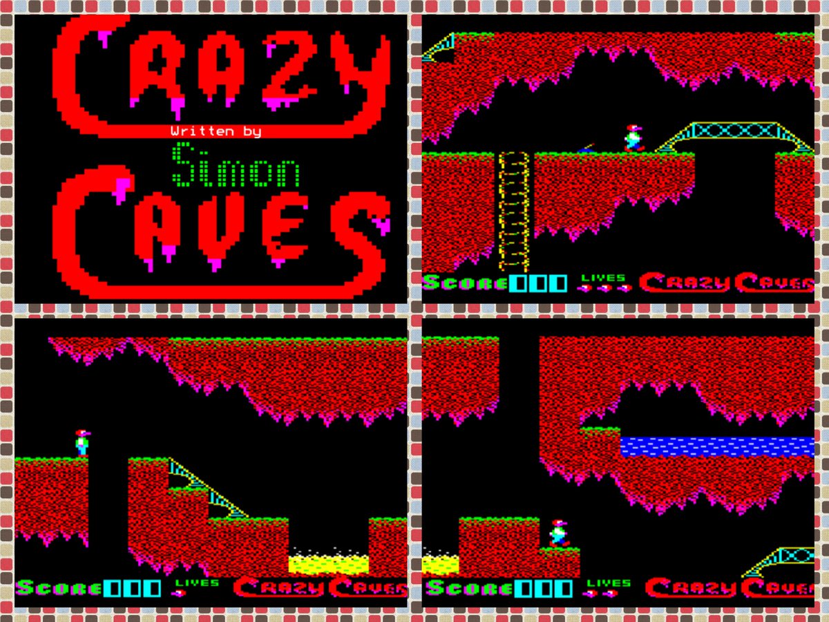 OldSchoolBooks1's tweet photo. Today's #retrogaming on the #BBCMicro #CrazyCaves , come for the game but stay for the #music! Is that really Road to Nowhere playing in the background? Great puzzle game, gets the brain ticking with it's levers to open and shut , but don't think too long or the ghost appears. https://t.co/oDHJUvPkUk