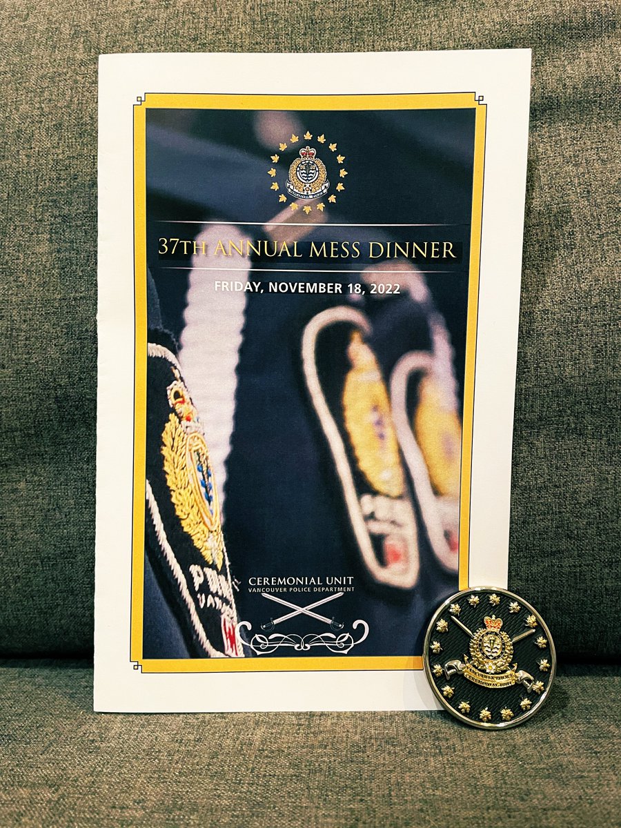 OutOnPatrolPres's tweet photo. Just got home from the @VancouverPD #CeremonialUnit mess dinner. Thank you to the CU members who planned a great night and a special thank you to @SeaforthOfC for allowing us to use your space. So much history on display at the #SeaforthArmoury, it was a privilege to dine there. https://t.co/YgEmgSmYCb