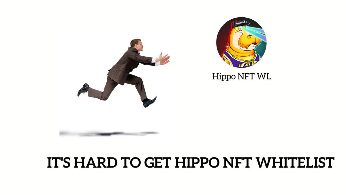 😍WHITELIST can enjoy FREE MINT / 5MINT！

🚨Lucky Mint is getting closer, WL spots is getting less and less...
It's getting harder and harder to get WL！

💫Get a WHITELIST according to the previous Tips!
#NFTCommunity #NFT #HippoClub