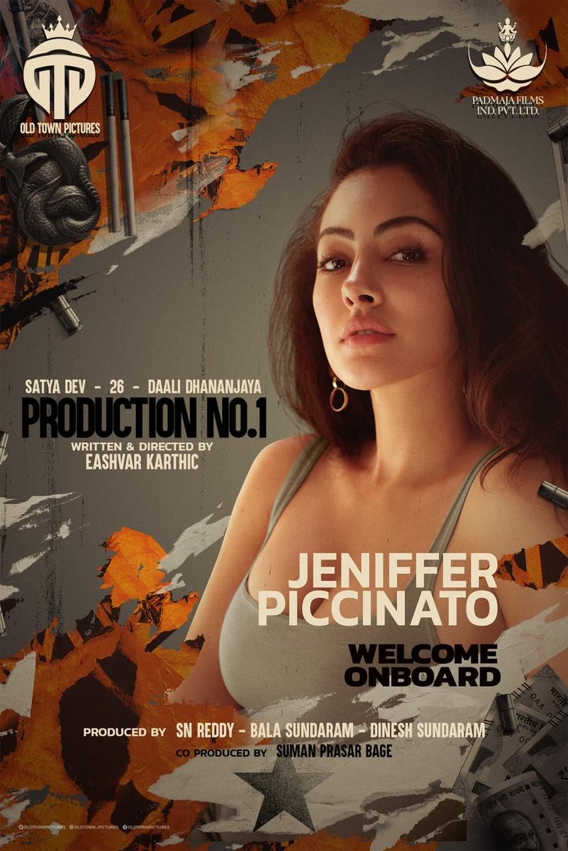 vamsikaka's tweet photo. .@OldTownPictures & #PadmajaFilms Prod No.1 Welcomes the Ravishing @JeniPiccinato on board
Shoot Progressing in full swing
#SatyaDev26 #Dhananjay26
@ActorSatyaDev @Dhananjayaka @priya_Bshankar #SathyaRaj @EashvarKarthic @mk10kchary @anilkrish88 @BalaSundaram_OT @SNReddy09 https://t.co/RAkK9nuOfi