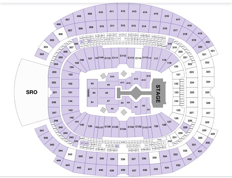 MacElreavy's tweet photo. @Michelle_ago @mindykaling @StubHub If you look at ALL the Venus, they have the majority of floor seats and full blocks of tickets that should have went to fans and CO card holders. https://t.co/3lzcyVuK0T