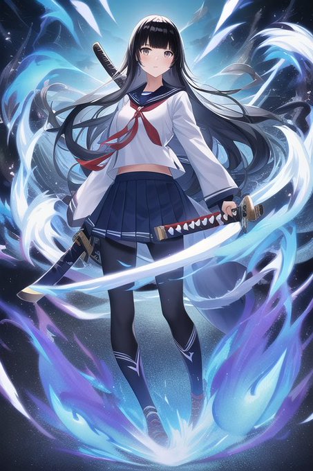 #NovelAIDiffusion 
なかなか刀が出てくれない
持ってくれない 