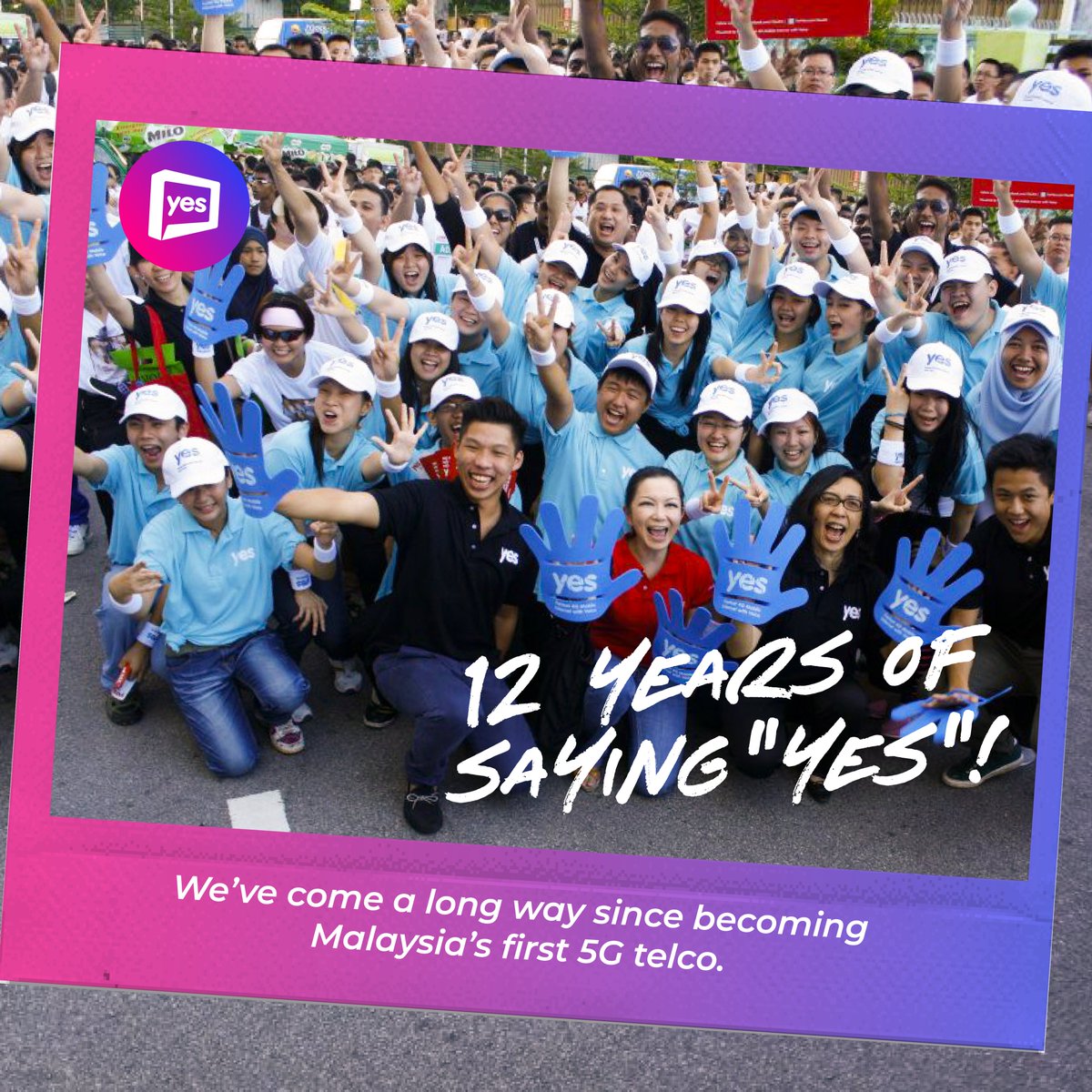 Yes_Telco's tweet photo. Yes was founded on 19th November 2010, since then, 12 years have passed and we are proud to continue saying "Yes" to our commitment to making 5G more affordable and accessible for all Malaysians
#Yes5G #Yes5GForAll #YesInfinite #YesInfinitePlus #YesWirelessFIbre5G #yesft5g https://t.co/PisqVMNb0x