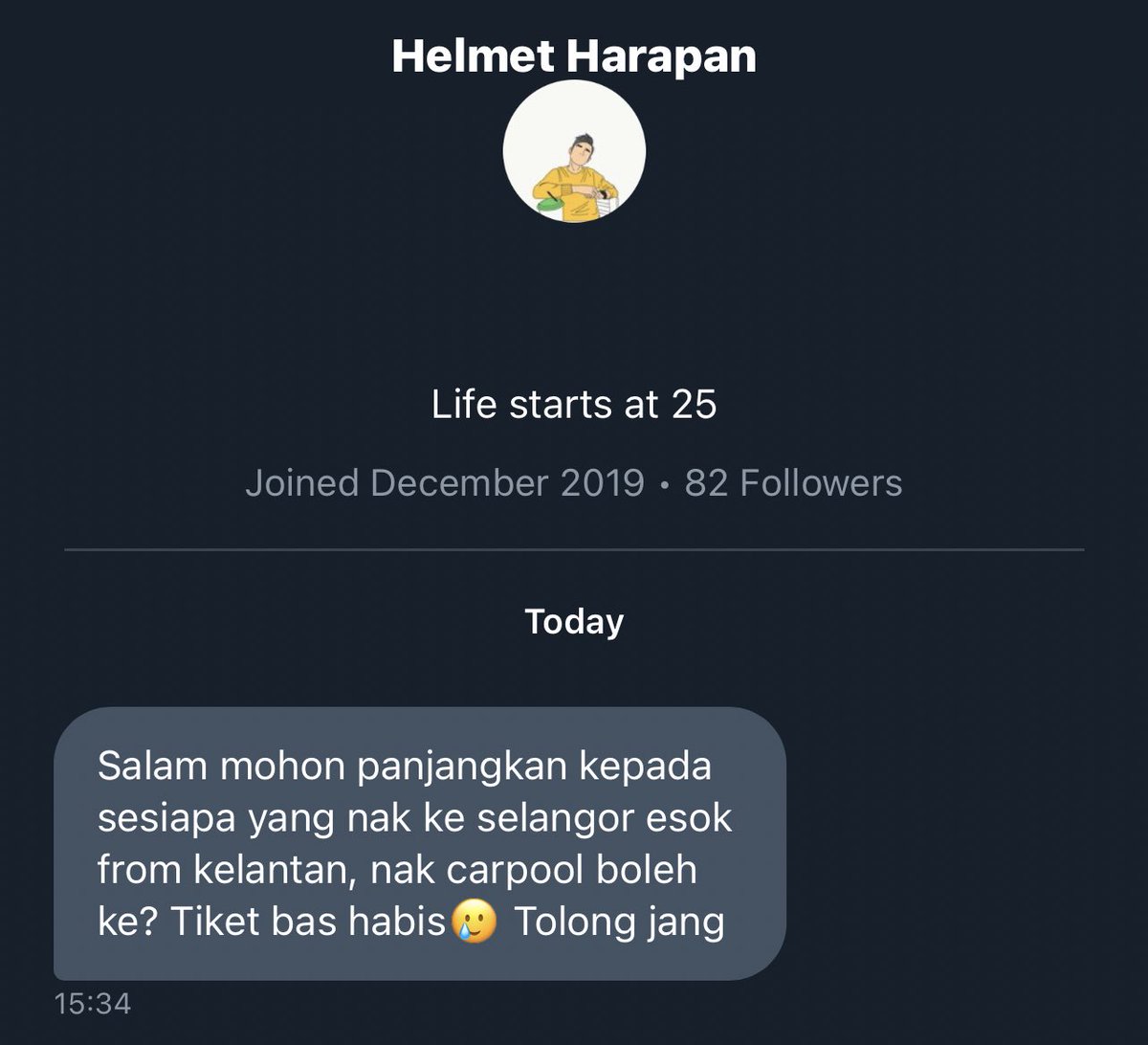 Bantu sat gais, brader ni nak balik esok dah check kat <a href="/CarpoolGE15/">#CarpoolGE15</a> katanya takdak