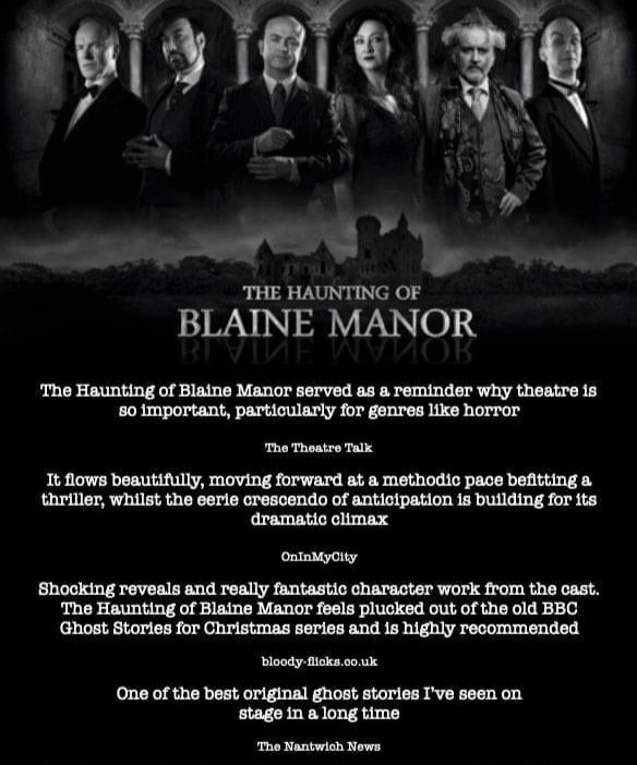 RandyTempest's tweet photo. Tonight! The last chance (this year) to catch...
#TheHauntingOfBlaineManor๐ป๐
Only @CarnegieTheatre #Workington 7.30pm
#LastChance #Tonight #TheatreUK #dontmissit #KeepHaunting #SupportLiveEvents @WhatsOnStage @network_actor @PriestleyTalent
#actorslife https://t.co/A2MQSTaOuE