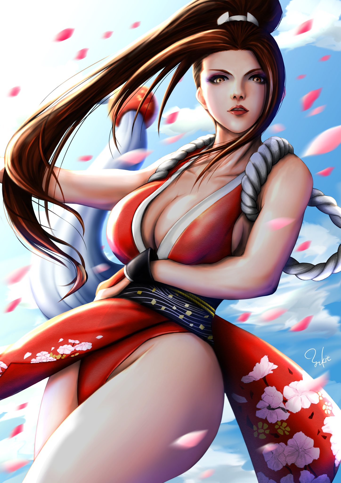 Yukit on Twitter: 不知火舞 KOF 餓狼伝説 イラスト illustration t.co 