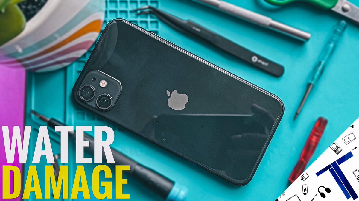 Techformativ557's tweet photo. Water damaged #iphone 11 #repair video. Got this for $38, and apparently it took a dip in the pool. Its water resistance probably was compromised at that point. 
💥Repair video up on #YouTube - https://t.co/5TnrfHsW6X
🚀✅ 
#iphone11 #apple #appleiphone #youtuber #technology https://t.co/KjeSo2K7Ux