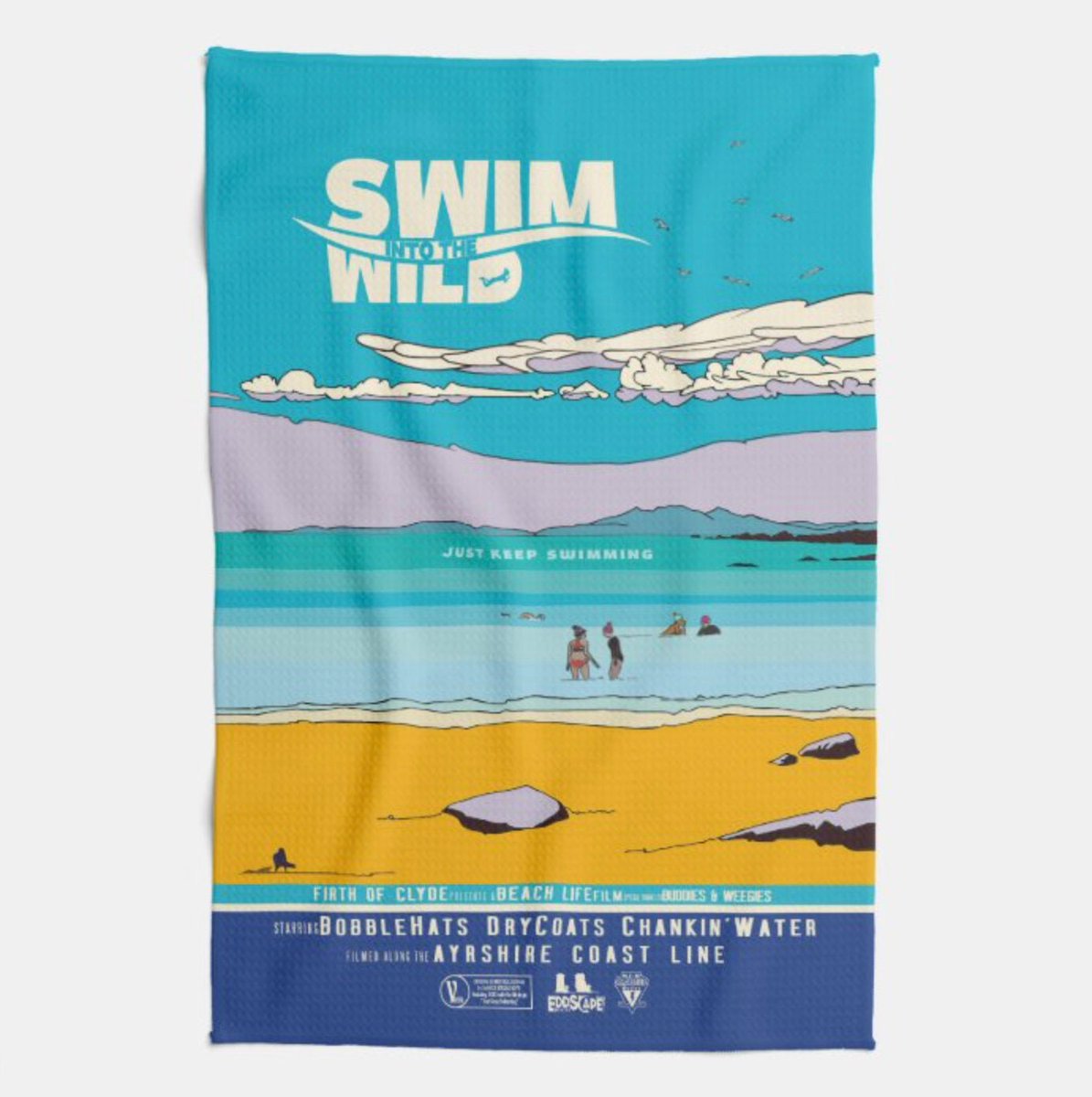 eddscape1's tweet image. Brand new in! Swim Into The Wild - West Coast Tea Towel #AyrshireCoast etsy.me/3US4TLU #localartist #scotlanduk #stockingfiller #movieposterart #wildswimming #beachlife #dishclothteatowel