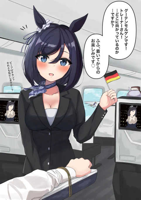 目が覚めたら飛行機の中にいた
#ウマ娘 #エイシンフラッシュ 