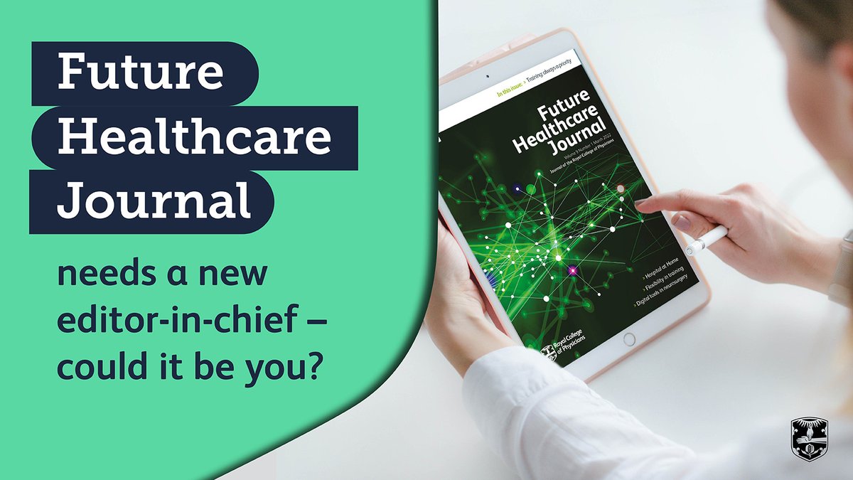 <a href="/FutureHealthJ/">FHJ</a> needs a new editor-in-chief – could it be you?
FHJ provides a forum for debate and innovation around the delivery of healthcare. To move FHJ forward will require strategic and strong leadership. 
Apply by 11 December! ✍️🤝🏽✨
ow.ly/LhXS50LHToQ