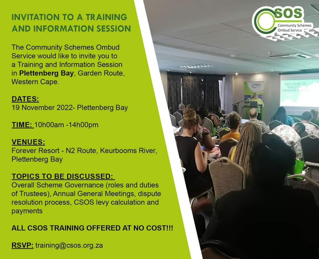 Community scheme Ombud Service tweet media