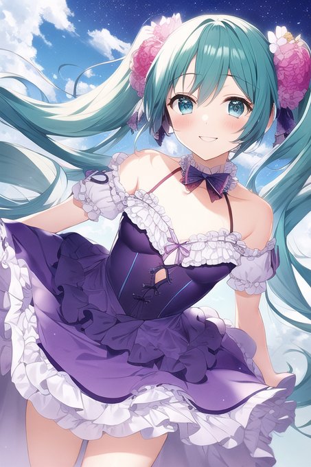 ミクさん #初音ミク #女の子 #VOCALOID https://t.co/Xe3oEmwVAn 