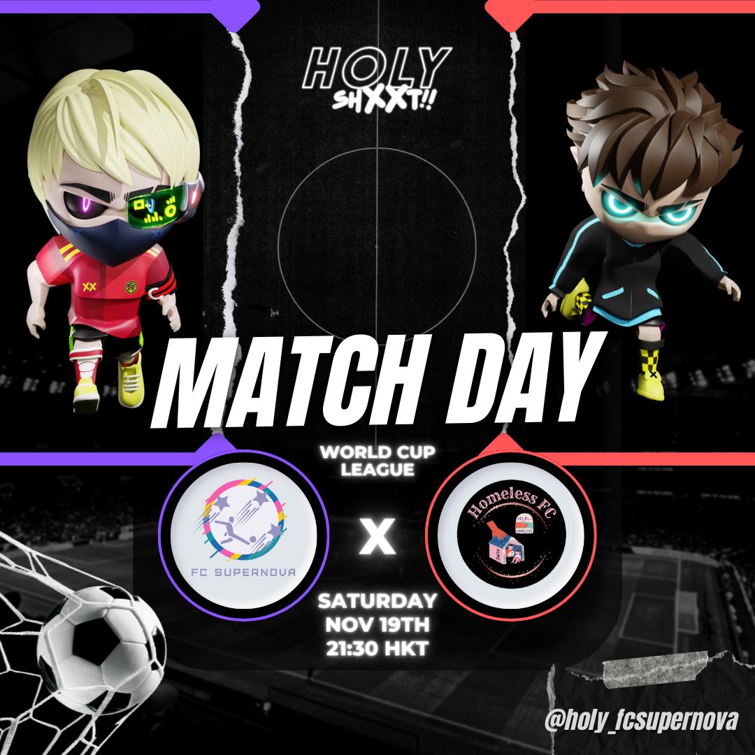 raphaelxsky's tweet photo. It's Match Day.
Our first fixture in the Holyshxxt World Cup League.
Ready to grab 3 points, game on Supernovas ☄️
@HolyShxxtNFT
#FCSuperNova #communitygamefi #holyshxxynft #worldcupleague #worldcup2022 #footballmanager #soccer #nft https://t.co/jJJVDlGfZg