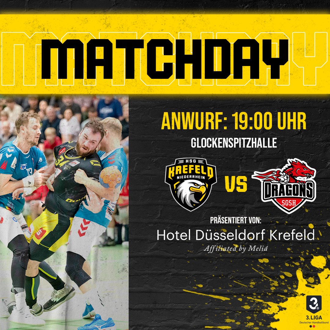 Matchday am Glockenspitz! 🔥

Mit vollem #fokus die nächsten zwei Punkte einfahren, so lautet die Devise! Was wir dazu brauchen? Euch in der Glockenspitzhalle. 💛

#handball #heimspiel #moers #duisburg #viersen #krefeld #düsseldorf #matchday