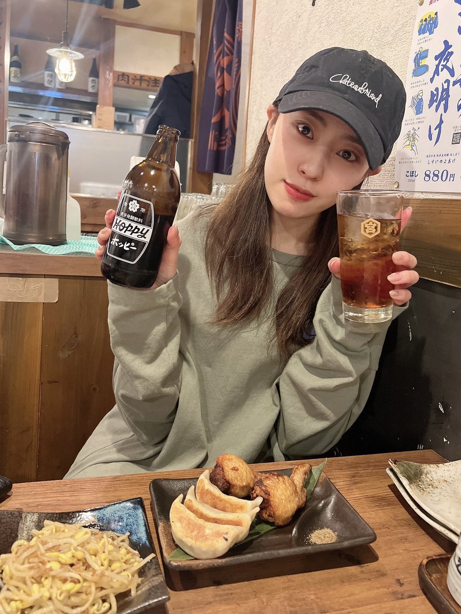 nya_n017's tweet photo. 餃子×ホッピー🤤🍺
本日も大優勝してしまった🏅((はっぴーーー)) https://t.co/O3cVmySro8