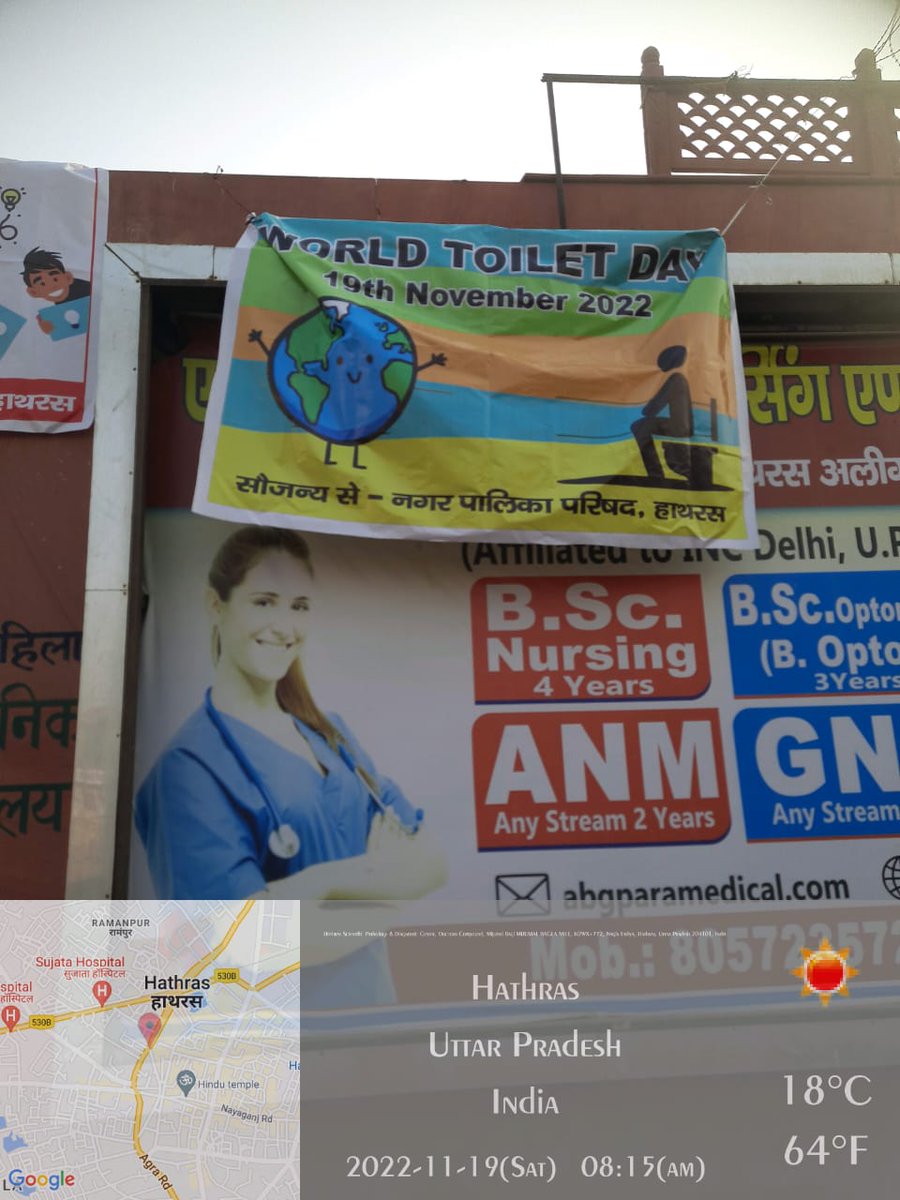 HathrasN's tweet photo. World toilet day cleaning and foging https://t.co/s3ZVoIxUVQ