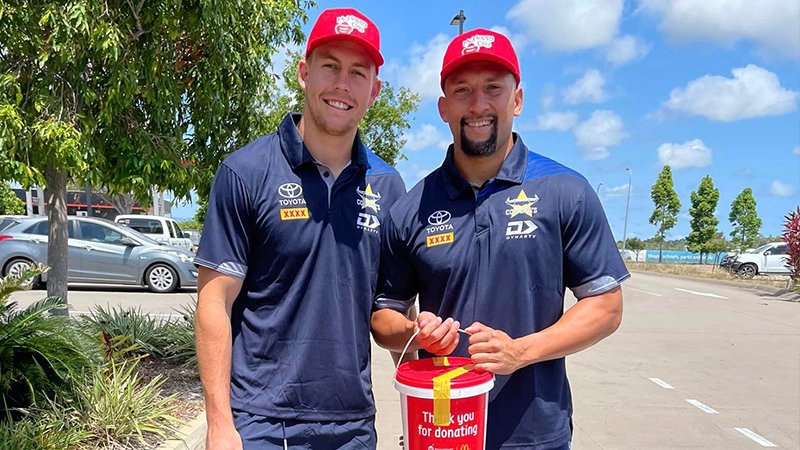 NQ Cowboys (@nthqldcowboys) on Twitter photo Some of the boys lending a hand at <a href="/McDonalds/">McDonald's</a> around Townsville today for McHappy Day! 🍔🍟 Some of the boys lending a hand at <a href="/McDonalds/">McDonald's</a> around Townsville today for McHappy Day! 🍔🍟
