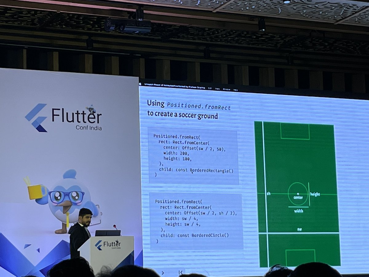 Speakers makes Flutter presentations but Cool speaker <a href="/SharmaPrateek7/">Prateek Sharma 🇮🇳 💙</a> makes presentation in #Flutter 💙

#FlutterConfIndia <a href="/flutterconfin/">Flutter Conf India</a>