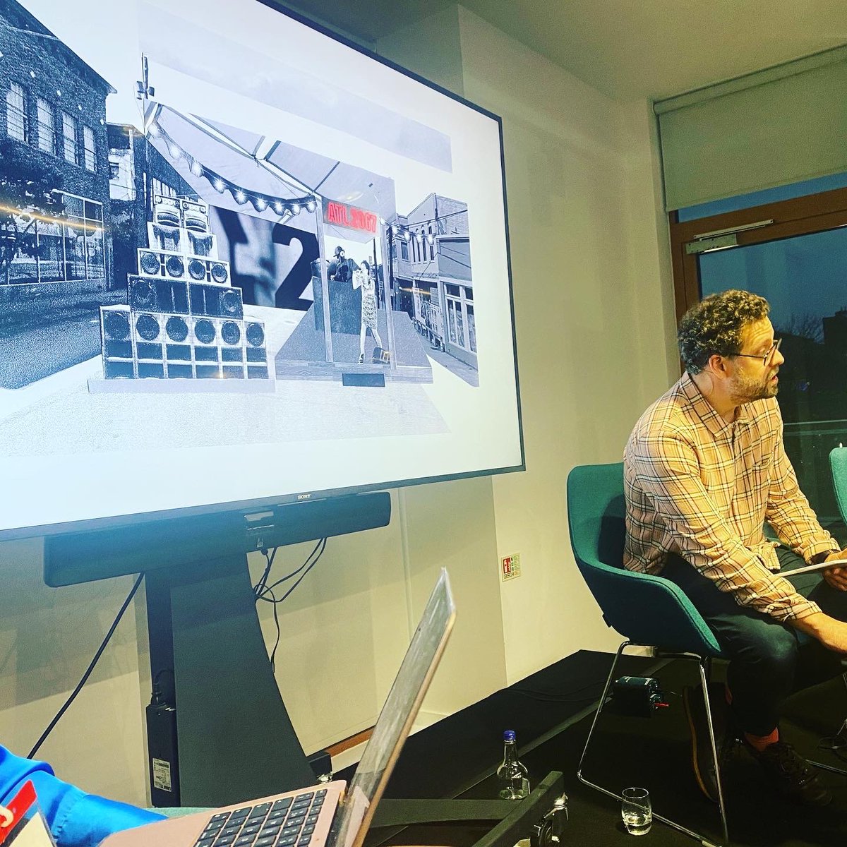 McrSchArt_ARG's tweet photo. Members of Art &amp; Performance Research Hub, @70revolutions (Open Music Archive) and @mdpinchbeck (@PerformanceMST) presented yesterday at Telling Stories @MusicStory22  @SODAmcr @mcrschart @MASSmcr. Part of panel exploring sonic archives and digital heritage feat. @industriesmcr. https://t.co/1QMtKCcLGA