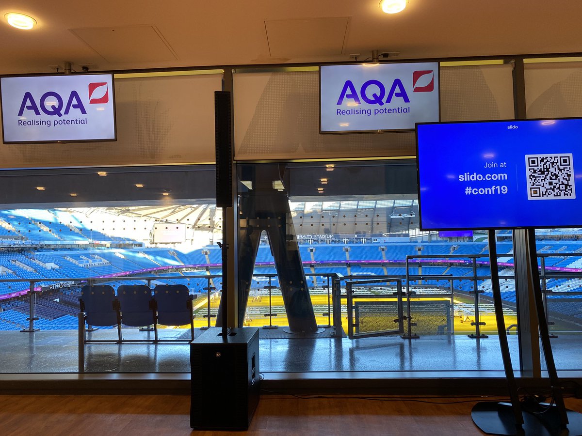 MC duties at <a href="/ManCity/">Manchester City</a> Etihad today. Clearly a cricket fan but you can’t help but be impressed with this venue for the <a href="/AQA/">AQA</a> associate conference