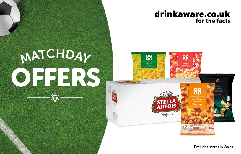 The World Cup starts tomorrow, so why not get all your favourite Co-op snacks and top drinks brands ✔️in-store this weekend ready for Monday’s big matches! ⚽ Members save more, so don’t forget to use your membership card at checkout.