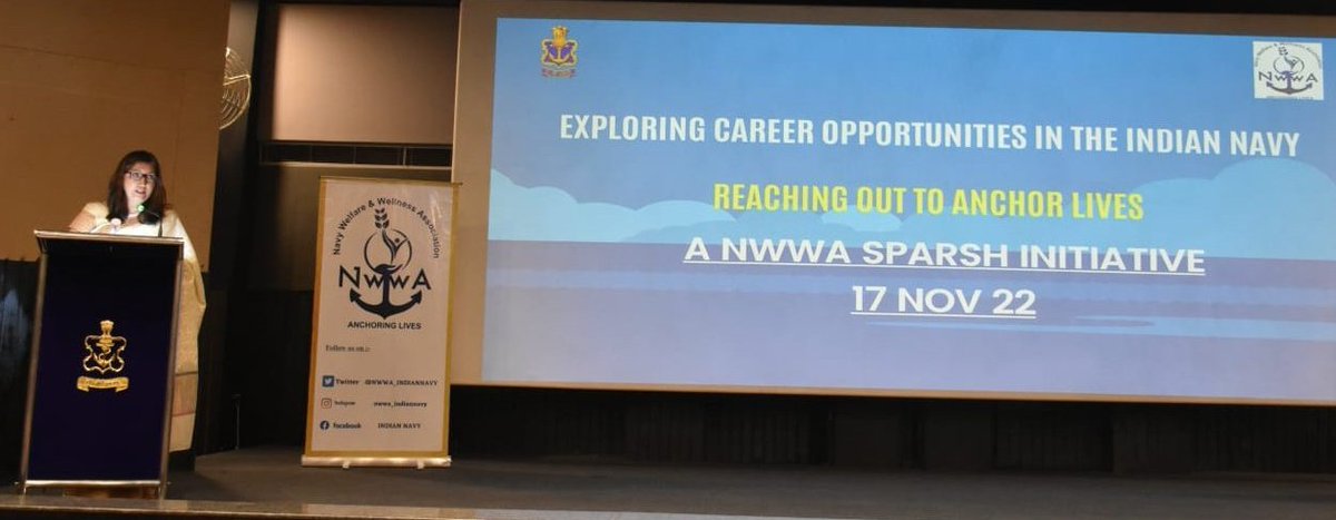 Shaurya Chakra awardee Cmde Varun Singh lit a fire of patritiotism among 200+ students from local Govt schools at Delhi through his experiences in the action. This outreach session by #NWWA(NR) Sparsh, encouraged them to join the #IndianNavy an ocean of opportunities.