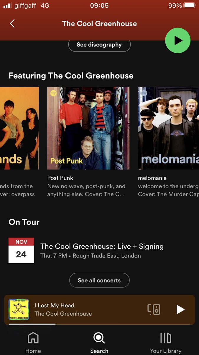 thecoolgreen's tweet photo. THE face of post-punk on Spotify 😱 https://t.co/BMO3SxTc8G