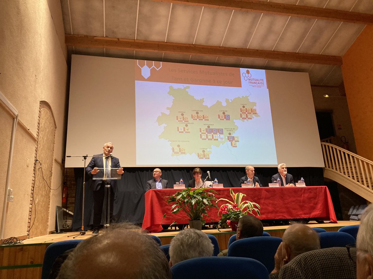 Présente ce matin au titre de <a href="/Matmut/">Matmut</a> à l’Assemblée Générale de la Mutualité Française 82, à Montclar de Quercy. Ouverture par le Pst #SergeBerrier : solidarité, proximité, territorialité. Hommage à l’ex.Pst de <a href="/MutOccitanie/">Mutualité Française Occitanie</a>, <a href="/Gracia_PierreJ/">Pierre-Jean GRACIA</a> &amp; bonne réussite à <a href="/BernardCreissen/">Bernard Creissen</a>