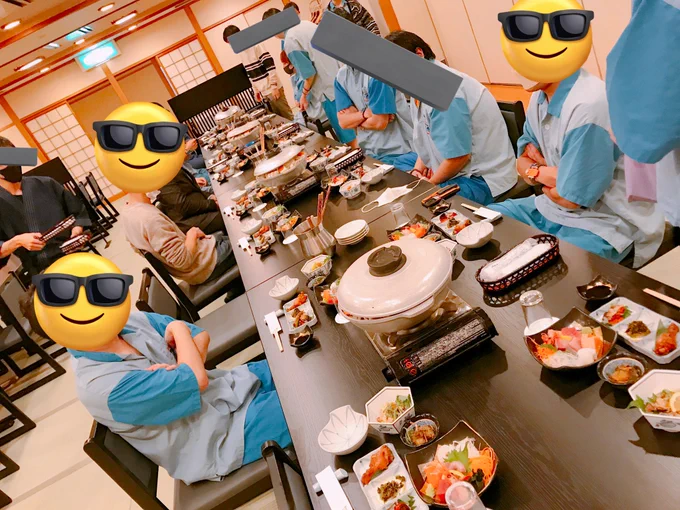 風呂ティギア2 夕飯の博多三昧コース始まる 
