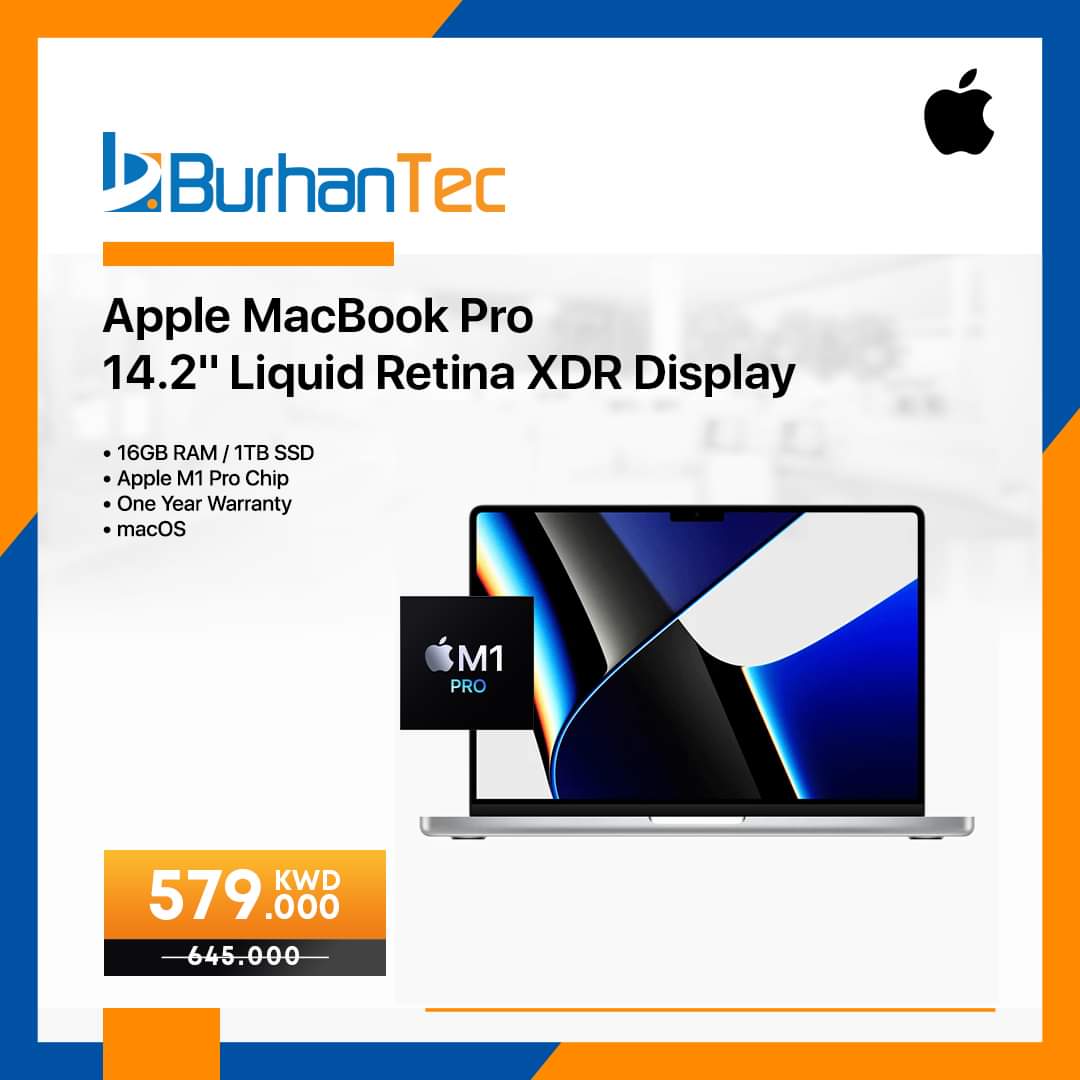 BurhanTEC's tweet photo. MacBook Pro with the incredibly powerful M1 Pro and Amazing battery life. 

ماك بوك برو مع شريحة M1 Pro بقوة خيالية وعمر بطارية مذهل.

تسوق الآن: https://t.co/QFBMG46Hc2 https://t.co/mSKMrsJqDD