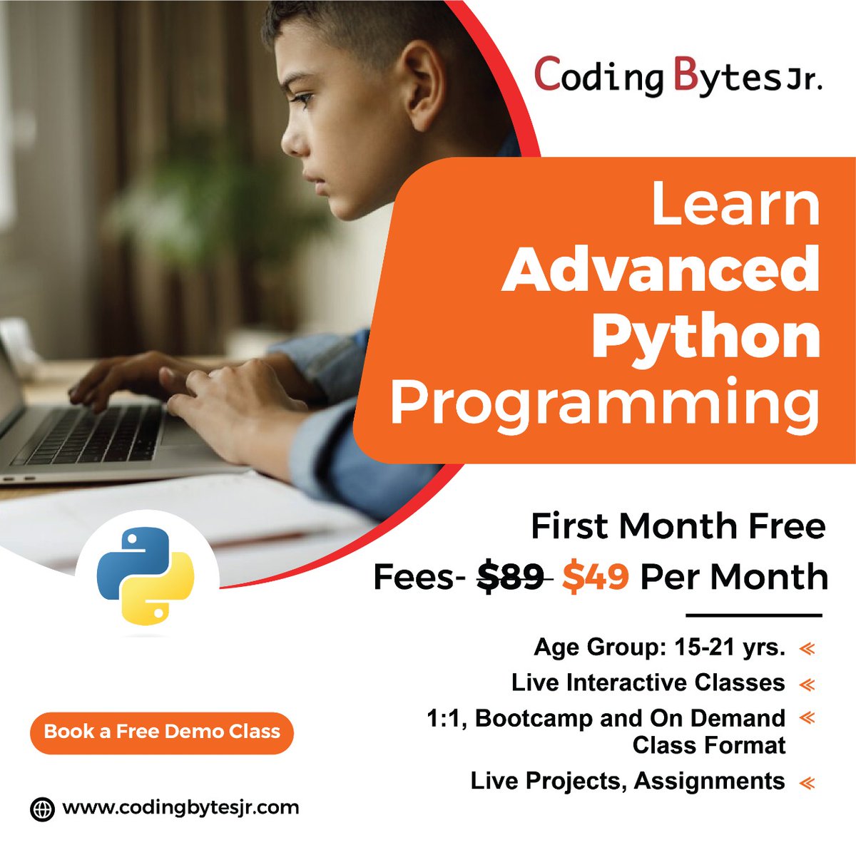 codingbytesjr's tweet image. Learn Advance Python Programming with Coding Bytes Jr.
#python #pythonprogramming #pythonlearning #pythoncode #pythonforbeginners #programming #pythontraining #coder #developers #devcommunity #programmer #javascript #DataScience #datascientist #dataanalysis #SQL #machinelearning