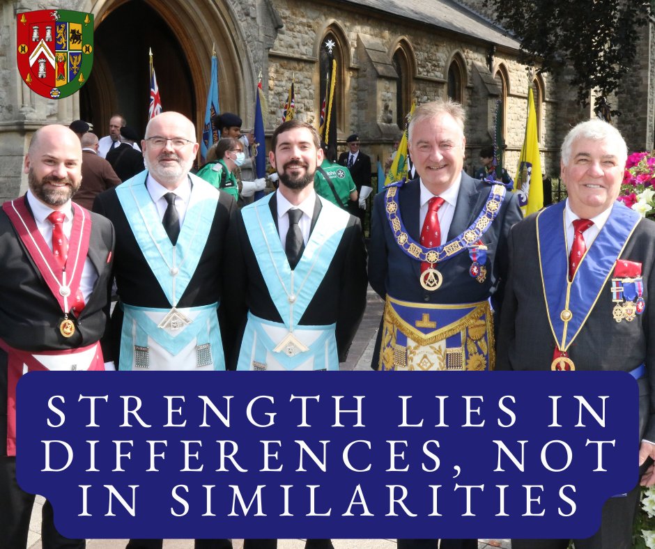 Strength lies in differences, not in similarities
Do you agree?

#WestKentFreemasons #Freemasons #Freemasonry #Saturday #SaturdayVibes #SaturdayMorning #StephenRCovey #Differences #United #Community #WorkingTogether