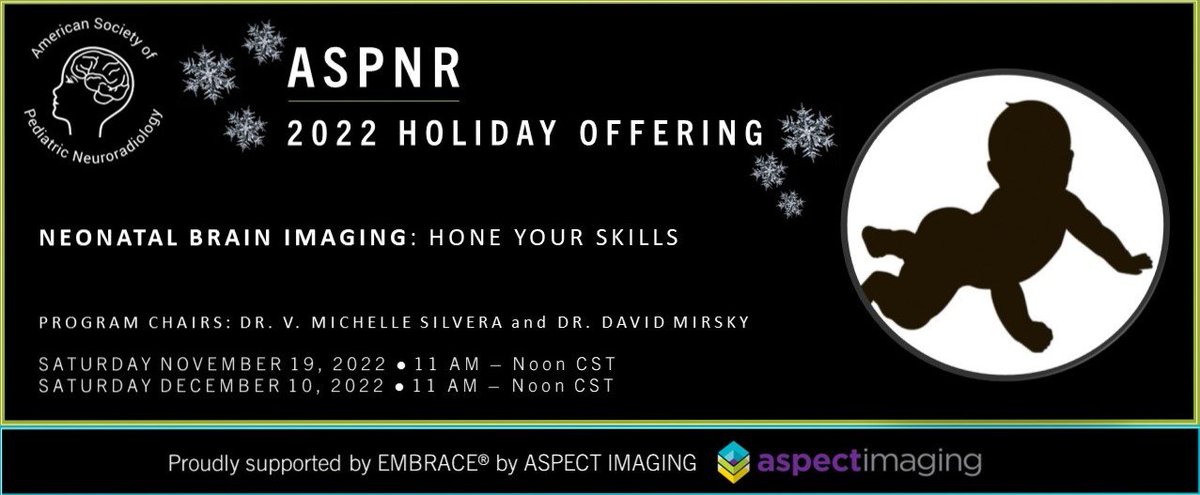 American Society of Pediatric Neuroradiology (@the_aspnr) on Twitter photo Don't miss ASPNR Gold Medal winner, Dr. Ellen Grant, lecturing this morning on "Neonatal Hypoxic Ischemic Injury: The Neuroradiologist’s Perspective"
Moderated by Dr. Sumit Pruthi <a href="/sumsnet/">Sumit Pruthi</a>!
More info & zoom link: aspnr.org/awards/aspnr-w…
Thanks to <a href="/NeonatalMRI/">NeonatalMRI</a> for the support! Don't miss ASPNR Gold Medal winner, Dr. Ellen Grant, lecturing this morning on "Neonatal Hypoxic Ischemic Injury: The Neuroradiologist’s Perspective"
Moderated by Dr. Sumit Pruthi <a href="/sumsnet/">Sumit Pruthi</a>!
More info & zoom link: aspnr.org/awards/aspnr-w…
Thanks to <a href="/NeonatalMRI/">NeonatalMRI</a> for the support!