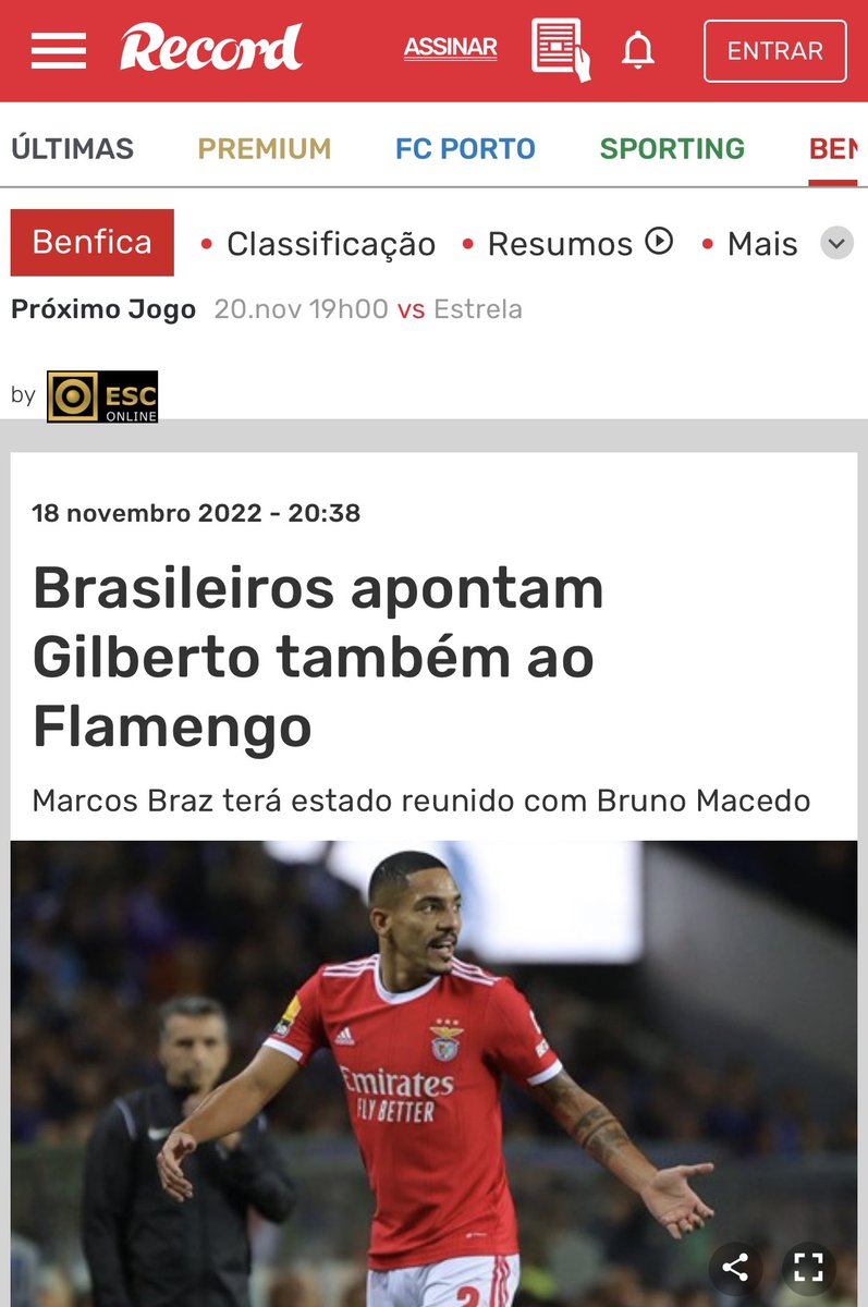 Lateral do Flamengo apontado ao Benfica - Benfica - Jornal Record