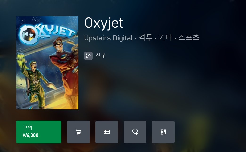 옥시젯 (Oxyjet) - 2022.11.19. (출처 : XBOX 정보 카페 | 네이버 카페) naver.me/FDXWKbQG 

개발/퍼블리셔 Upstairs Digital <a href="/oxyjetgame/">Oxyjet Game</a> 

팀 아레나 우주선 스모 레슬링 게임

xbox.com/ko-kr/games/st…