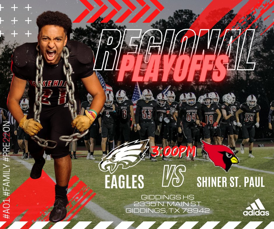 RAIN OR SHINE... IT'S FOOTBALL TIME!!!🔴⚫️⚪️🦅✝️🏈💪🏻 ROUND TWO TODAY!!! Come out & watch our boys' take on Shiner St. Paul @ 3pm!!! #rosehillchristian #AO1 #FAMILY #PRE22ON #tappsfootball