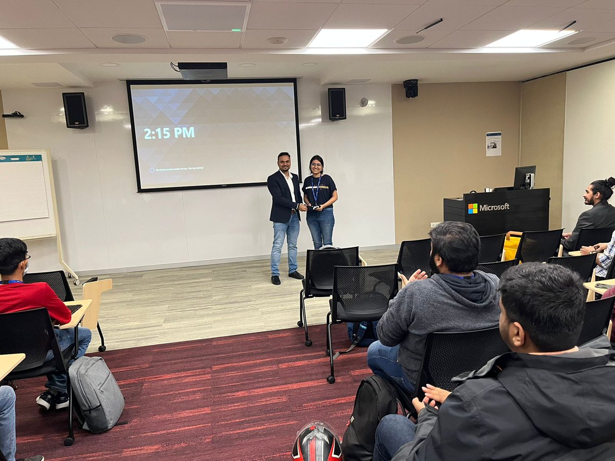 MisraYashasvi's tweet image. Attended the GitHub Universe India Watch Party today at Microsoft Research Center Bangalore! It was a great experience learning so much from engineers at GitHub India. I got the chance to talk about my #OpenSource journey and share my experience :)
#GitHubUniverse2022