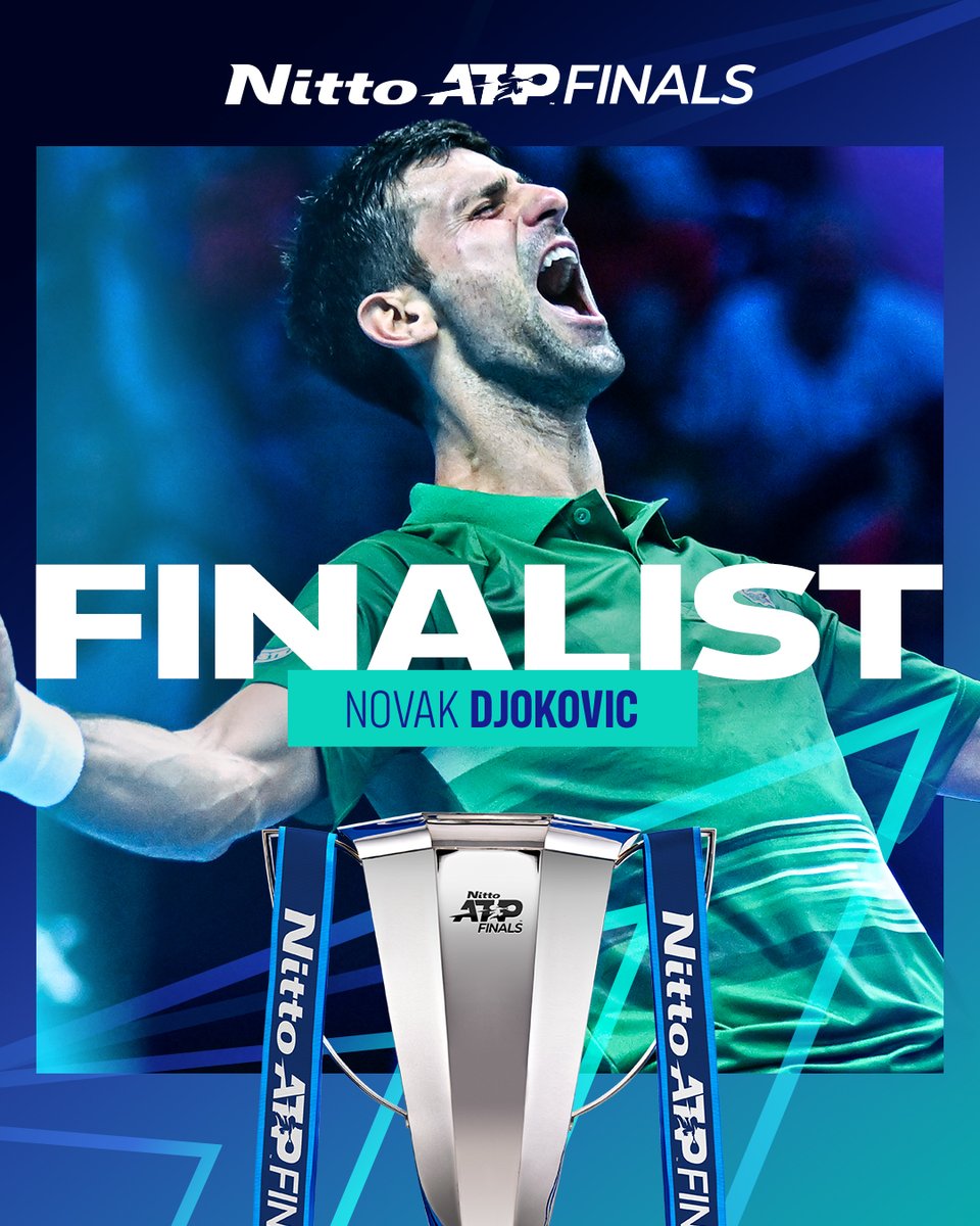 ATP Tour (@atptour) on Twitter photo Great 8ļøā£
<a href="/DjokerNole/">Novak Djokovic</a> eliminates Fritz 7-6(5) 7-6(6) to reach an eighth career year-end final
#NittoATPFinals Great 8ļøā£
<a href="/DjokerNole/">Novak Djokovic</a> eliminates Fritz 7-6(5) 7-6(6) to reach an eighth career year-end final
#NittoATPFinals