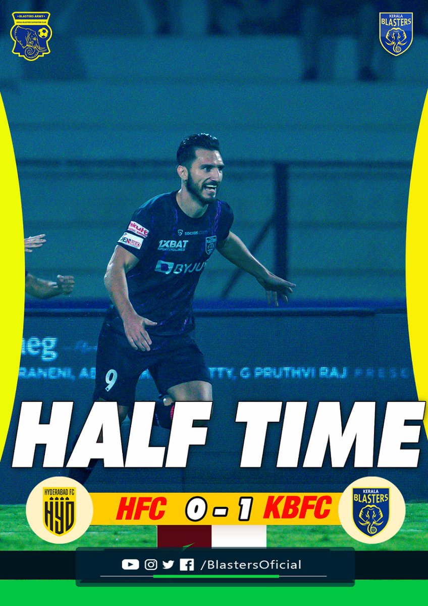 BlastersOficial's tweet image. Half Time!
Fabulous goal scored by Dimi..
@keralablasters 

#ഒന്നായിപോരാടാം    #KBFC    #blastersarmy