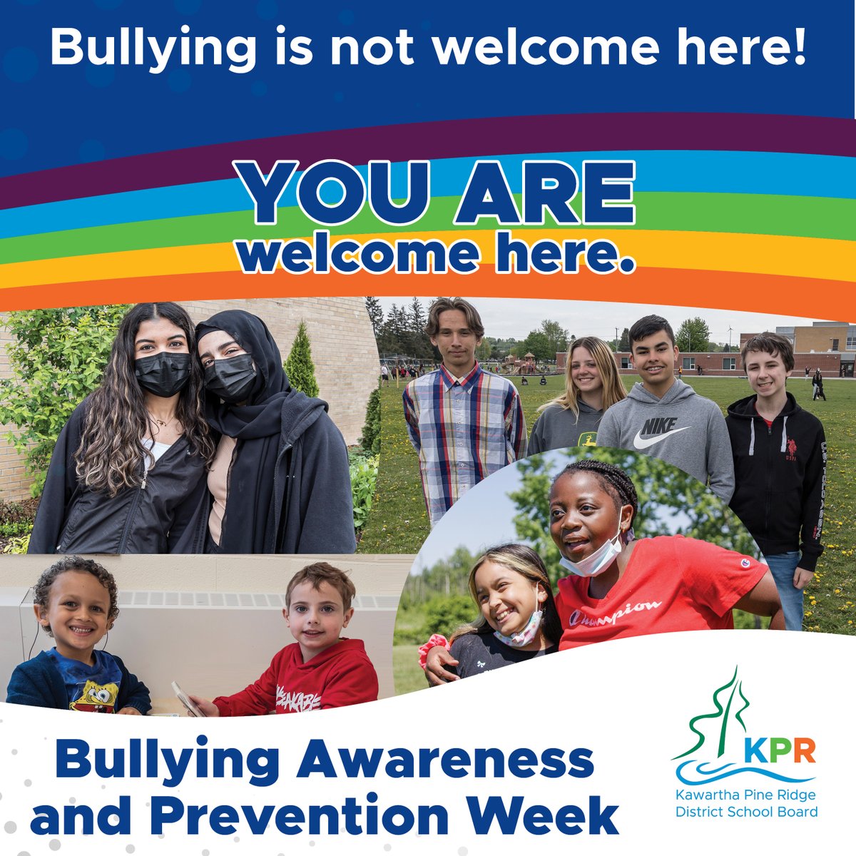 This week across Ontario, we recognize Bullying Awareness &amp; Prevention Week. Join students, staff &amp; families in learning how we can work together to foster safe and caring schools and create positive learning environments where everyone feels welcome and has a sense of belonging.