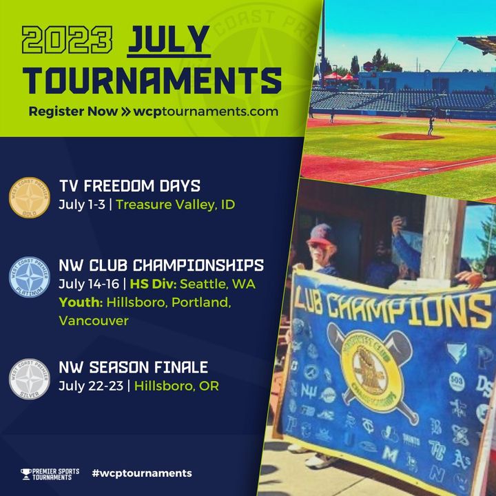 Premier Sports Tournaments (@premier_tourney) on Twitter photo Is your ball club the best in the Northwest? Prove it! #NWCLUBCHAMPS ๐ bit.ly/3EbYPru
The Northwest Club Championships will host the largest and most competitive clubs in the Pacific Northwest and surrounding areas. <a href="/GSLtournaments/">GSL Tournaments</a> <a href="/WCPTournaments/">West Coast Premier</a> <a href="/SeattleElite/">SeattleEliteBaseball</a> Is your ball club the best in the Northwest? Prove it! #NWCLUBCHAMPS ๐ bit.ly/3EbYPru
The Northwest Club Championships will host the largest and most competitive clubs in the Pacific Northwest and surrounding areas. <a href="/GSLtournaments/">GSL Tournaments</a> <a href="/WCPTournaments/">West Coast Premier</a> <a href="/SeattleElite/">SeattleEliteBaseball</a>