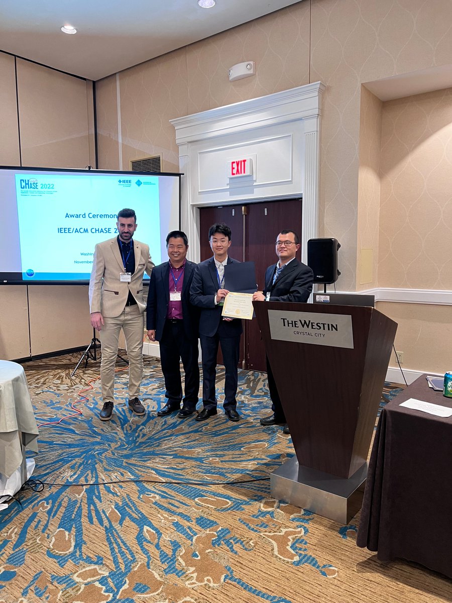 SAILUA2's tweet photo. We received the Best Student Paper Award (https://t.co/pQ6JobZXei) and Student Travel Grants from CHASE 2022. Thanks to the organizing committee and all the reviewers for recognizing our work in human-centered artificial intelligence for smart and connected health! https://t.co/8dW0jz8XSJ