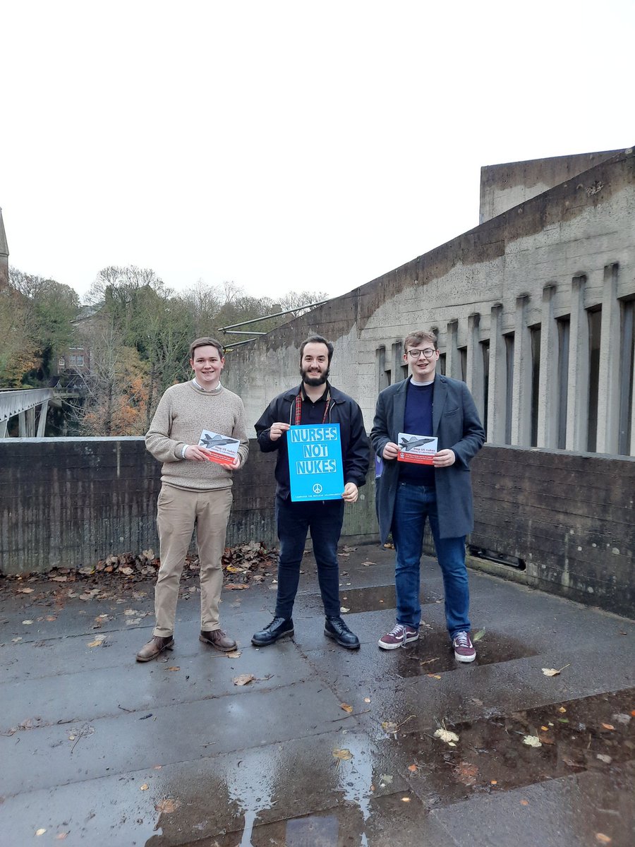 Our members had a great afternoon out leafleting in Durham today against US nukes at Lakenheath! #NoNewNukes @CNDuk @youthstudentCND