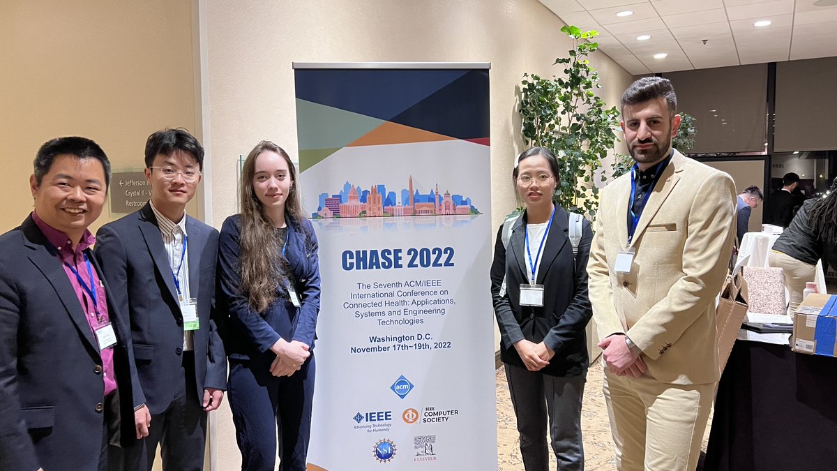 SAILUA2's tweet photo. SAIL LAB at The IEEE/ACM international conference on Connected Health: Applications, Systems and Engineering Technologies (CHASE), Nov. 17-19, 2022! https://t.co/vR3PuxgtPo